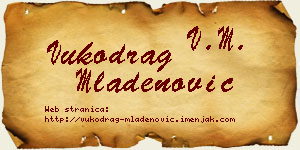 Vukodrag Mladenović vizit kartica